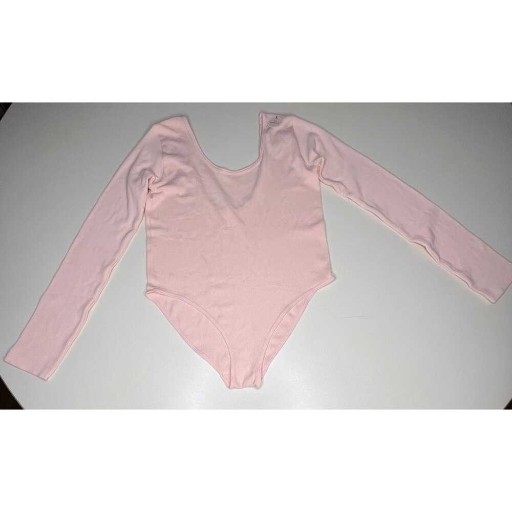 Forever 21 Blush Long Sleeve Bodysuit Size M/L